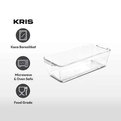 Gambar Kris Loyang Kaca Roti 800 ml Transparan