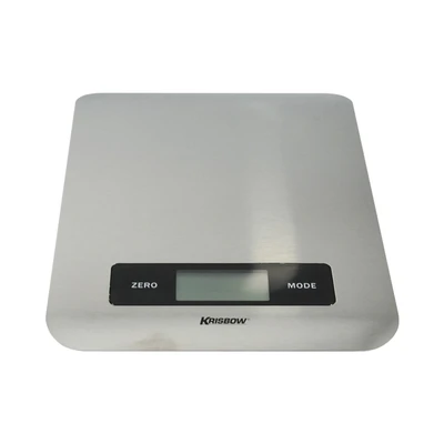 Gambar Krisbow 5 Kg Timbangan Dapur Digital Slim Plate - Silver