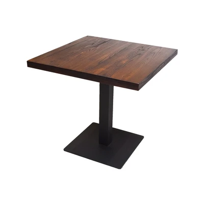 Gambar Informa London Elm Meja Tamu Pole Square 70x70x75 cm - Hitam