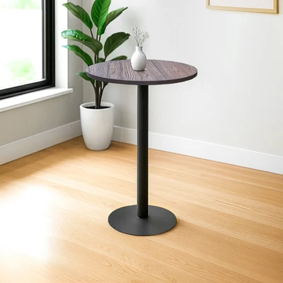Gambar Informa London Elm Meja Bar Round 70x70x105 cm - Hitam