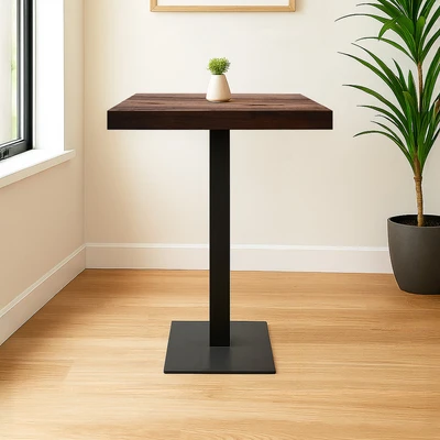Gambar Informa London Elm Meja Bar Square 70x70x105 cm - Hitam