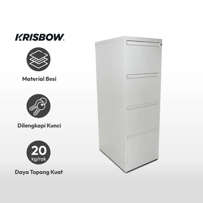 Gambar Krisbow Filing Cabinet Besi 4 Tingkat - Krem