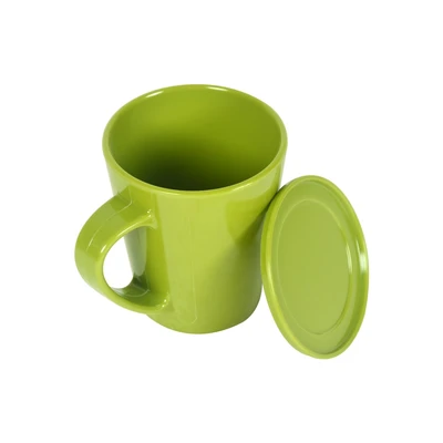 Gambar Krischef Mug Dengan Tutup Melamine 400 ml - Hijau