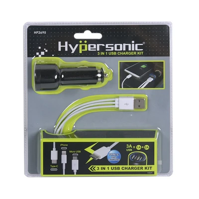 Gambar Hypersonic Charger Mobil Usb 3 In 1