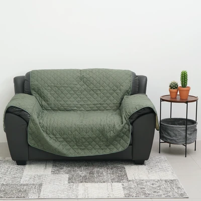 Gambar Informa Sarung Pelindung Sofa 3 Seater Polyester Reversible 160x245 cm - Hijau