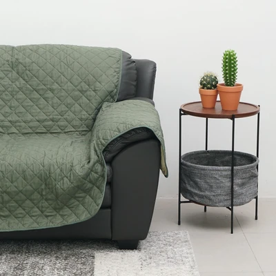 Gambar Informa Sarung Pelindung Sofa 3 Seater Polyester Reversible 160x245 cm - Hijau