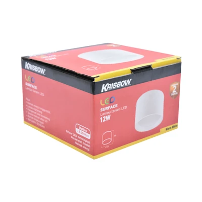 Gambar Krisbow Lampu Downlight LED 12 Watt 3000K Warm White
