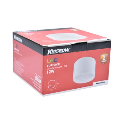 Gambar Krisbow Lampu Downlight LED 12 Watt 4000K - Putih