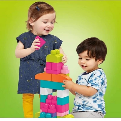 Gambar Mega Bloks Big Building Bag Dch54 - Pink