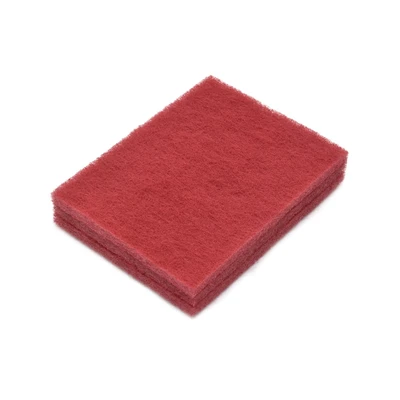 Gambar Mr. King Of Housekeeping Spons Scrubber Antibacterial Set 3 pcs - Merah