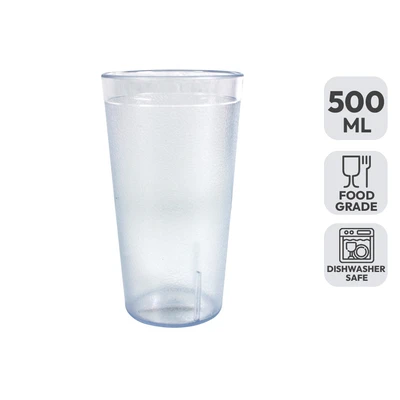 Jual Krischef Gelas Crystal Plastik 500 ml Transparan Terbaru
