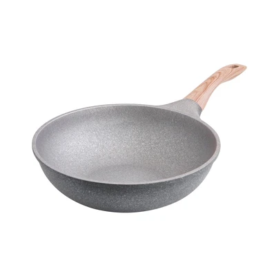 Gambar Cheftopf 28 Cm Natural Wajan Penggorengan Wok Induksi