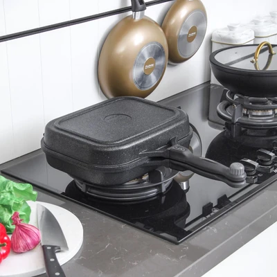 Gambar Cheftopf Wajan Panggang Jumbo 31x24.5 cm - Hitam