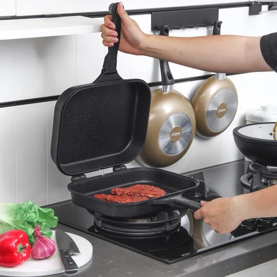Gambar Cheftopf Wajan Panggang Jumbo 31x24.5 cm - Hitam
