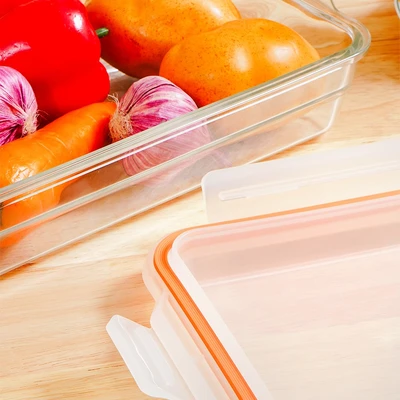 Gambar Glasslock Oven Bakeware Wadah Makanan Kaca 2.2 Liter - Oranye