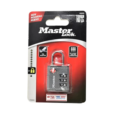 Gambar Master Lock Gembok Koper Tsa 3.2 Cm - Abu Abu