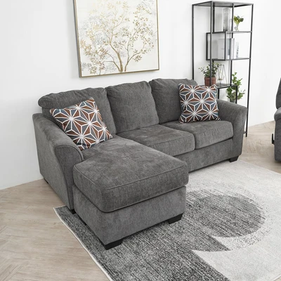 Gambar Ashley Brise Sofa L Sectional Fabric - Abu-abu