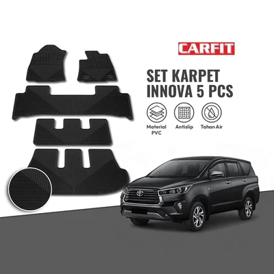 Gambar Carfit Karpet Mobil Fullset Toyota Innova Reborn 2015-Now PVC - Hitam