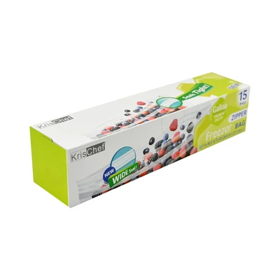 Gambar Kris Plastik Ziplock Makanan Double Zipper Large Set 15 Pcs Transparan