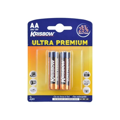 Gambar Krisbow Baterai Ultra Alkaline Aa 2pcs