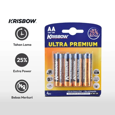 Gambar Krisbow Set 4 Pcs Baterai Ultra Alkaline Aa