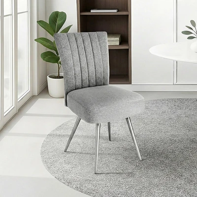 Gambar Informa Jurgen Kursi Makan Fabric - Abu-Abu