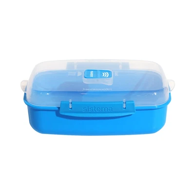 Gambar Sistema Wadah Makanan Microwave Rectangular 1.25 Liter Transparan Random