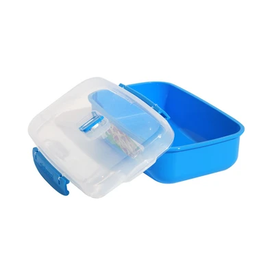 Gambar Sistema Wadah Makanan Microwave Rectangular 1.25 Liter Transparan Random