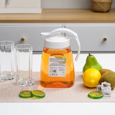 Gambar Lustroware Teko Minum Locking Spout Plastik 1.3 Liter Transparan