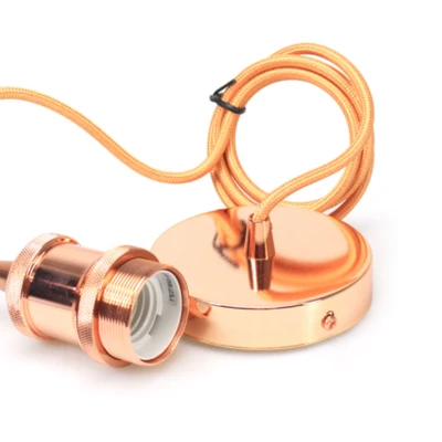 Gambar Krisbow Fitting Lampu Gantung E27 - Rose Gold
