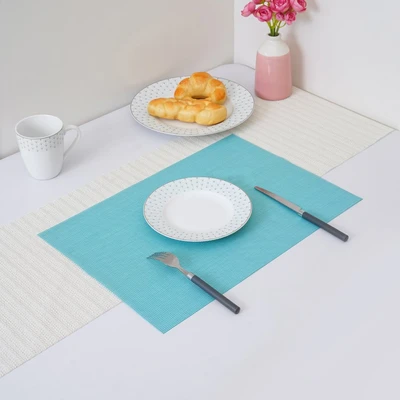 Gambar Harman Elite Tatakan Piring Vinyl  33x48 cm - Biru Muda