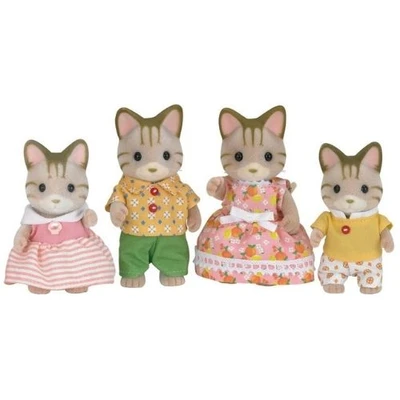 Gambar Sylvanian Families Set Boneka Hewan Striped Cat Family 5180