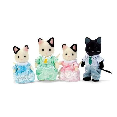 Gambar Sylvanian Families Set Boneka Hewan Tuxedo Cat Family 5181