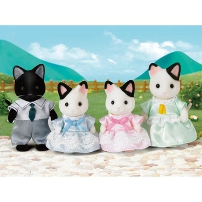 Gambar Sylvanian Families Set Boneka Hewan Tuxedo Cat Family 5181