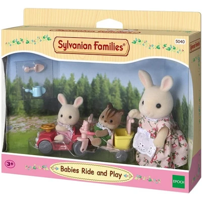 Gambar Sylvanian Families Set Boneka Hewan Babies Ride And Play 5040