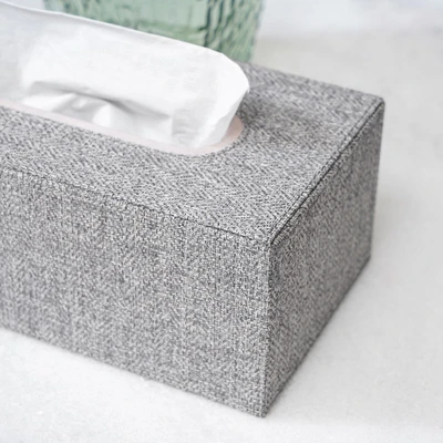 Gambar Informa Tempat Tisu Kulit 25.3x13.4x9.9 cm - Abu-Abu