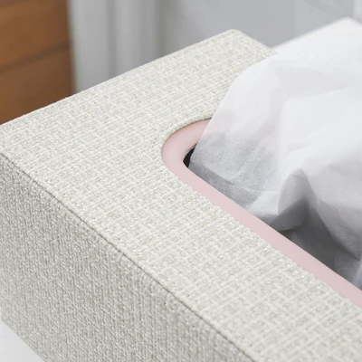 Gambar Informa Tempat Tisu Kulit 25.3x13.4x9.9 cm - Krem Pink
