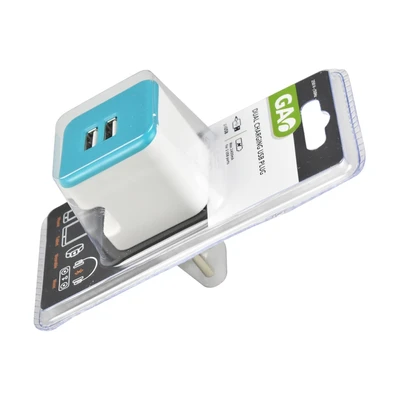 Gambar Gao Charger Usb 2 Port - Biru