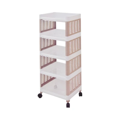 Gambar Stora Rak Troli 5 Tingkat 36x30x101 cm - Krem