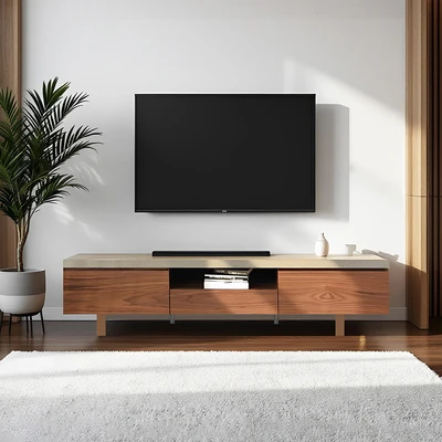 Gambar Informa Enzo Rak TV - Cokelat Walnut
