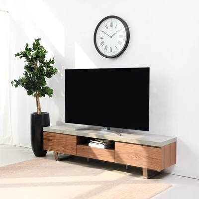 Gambar Informa Enzo Rak TV - Cokelat Walnut