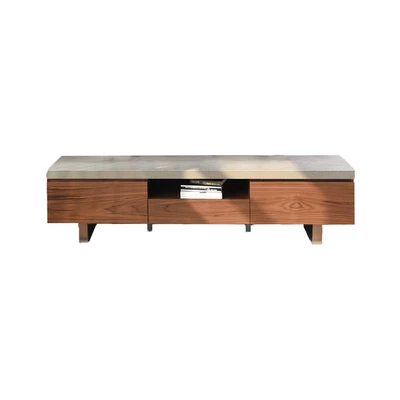 Gambar Informa Enzo Rak TV - Cokelat Walnut