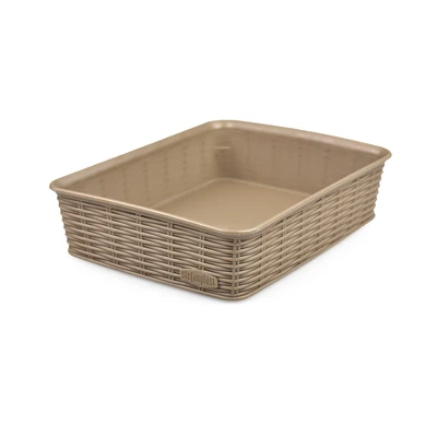 Gambar Stefanplast Elegance Keranjang Penyimpanan 25x19.5x6 cm - Abu-Abu