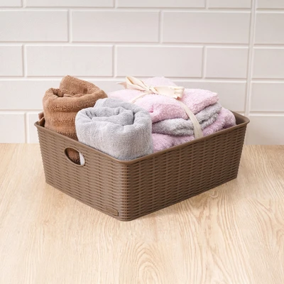 Gambar Stefanplast Elegance Keranjang Penyimpanan 36x29x13 cm - Abu-Abu