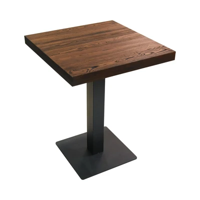 Gambar Informa London Elm Meja Tamu Pole Square 60x60x75 cm - Hitam