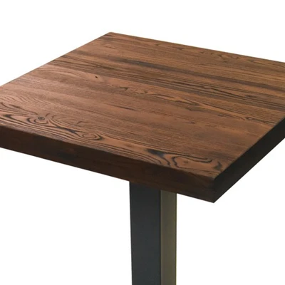 Gambar Informa London Elm Meja Tamu Pole Square 60x60x75 cm - Hitam