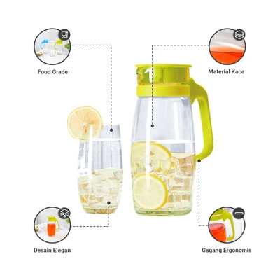 Gambar Libbey Sereno Teko Minum & Gelas Set 5 pcs - Hijau