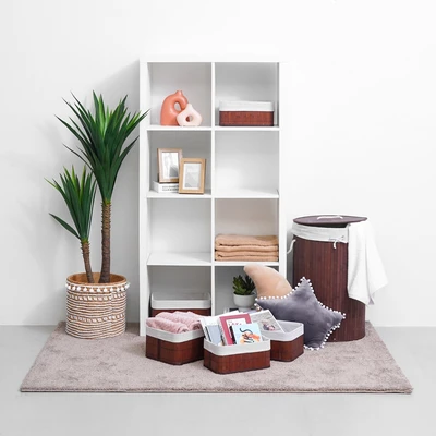 Gambar Informa Kotak Penyimpanan Bambu 35x25x15 cm Set 3 pcs - Cokelat