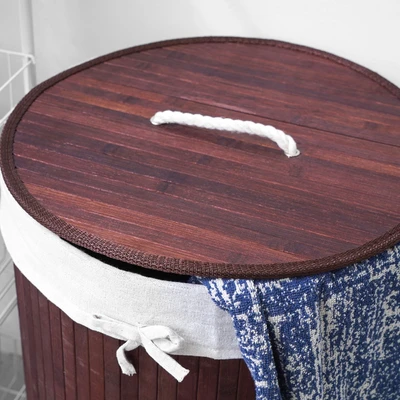 Gambar Informa Keranjang Laundry Bambu 39x60 cm - Cokelat