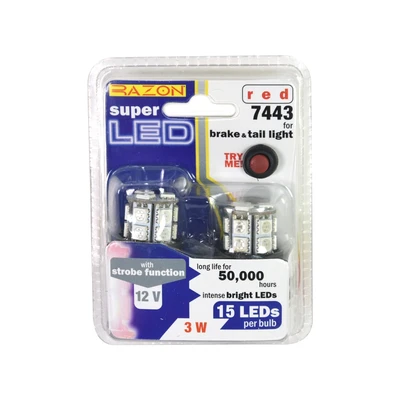 Gambar Razon Set Lampu Rem/Tail Light LED Mobil 15 LED 2 Pcs - Merah